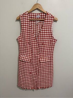 Voy New Orange Houndstooth Dress